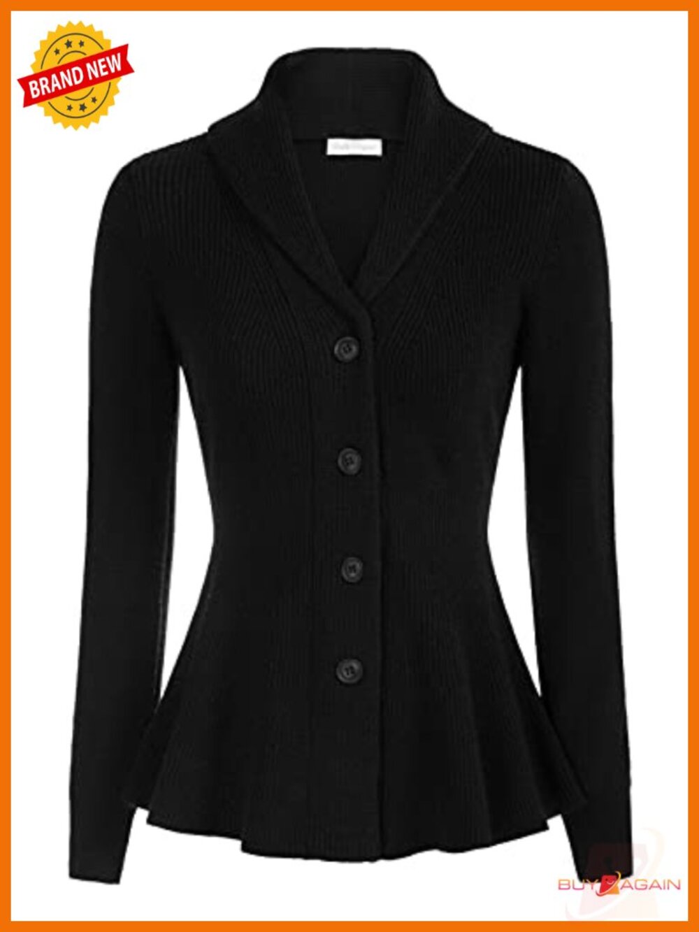 Vintage Shawl Lapel Cardigan Sweater with Buttons